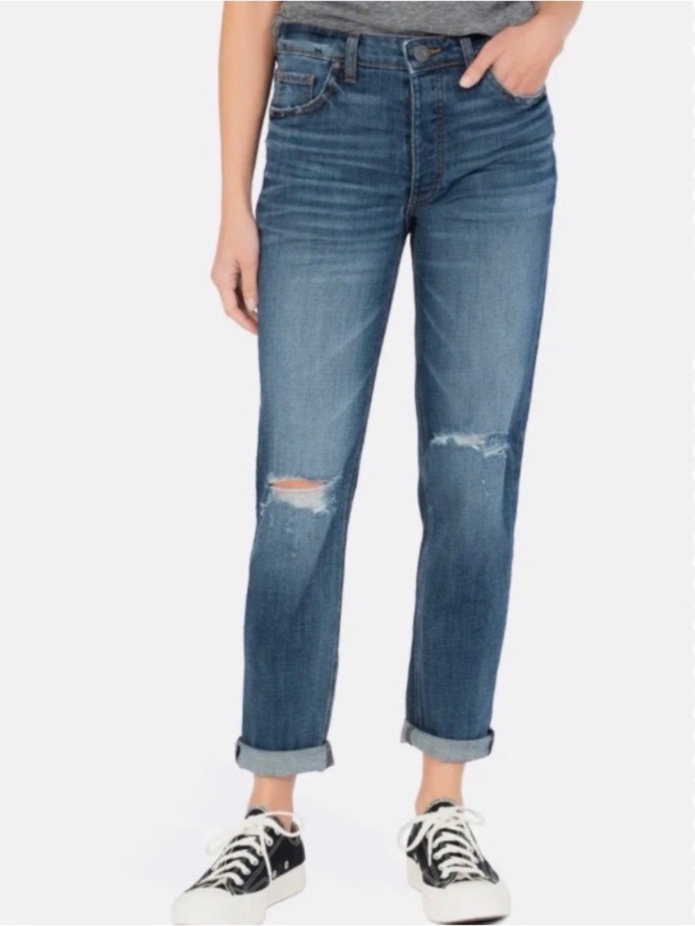 Kut from the Kloth Juliet slouchy boyfriend distressed jeans Size 6